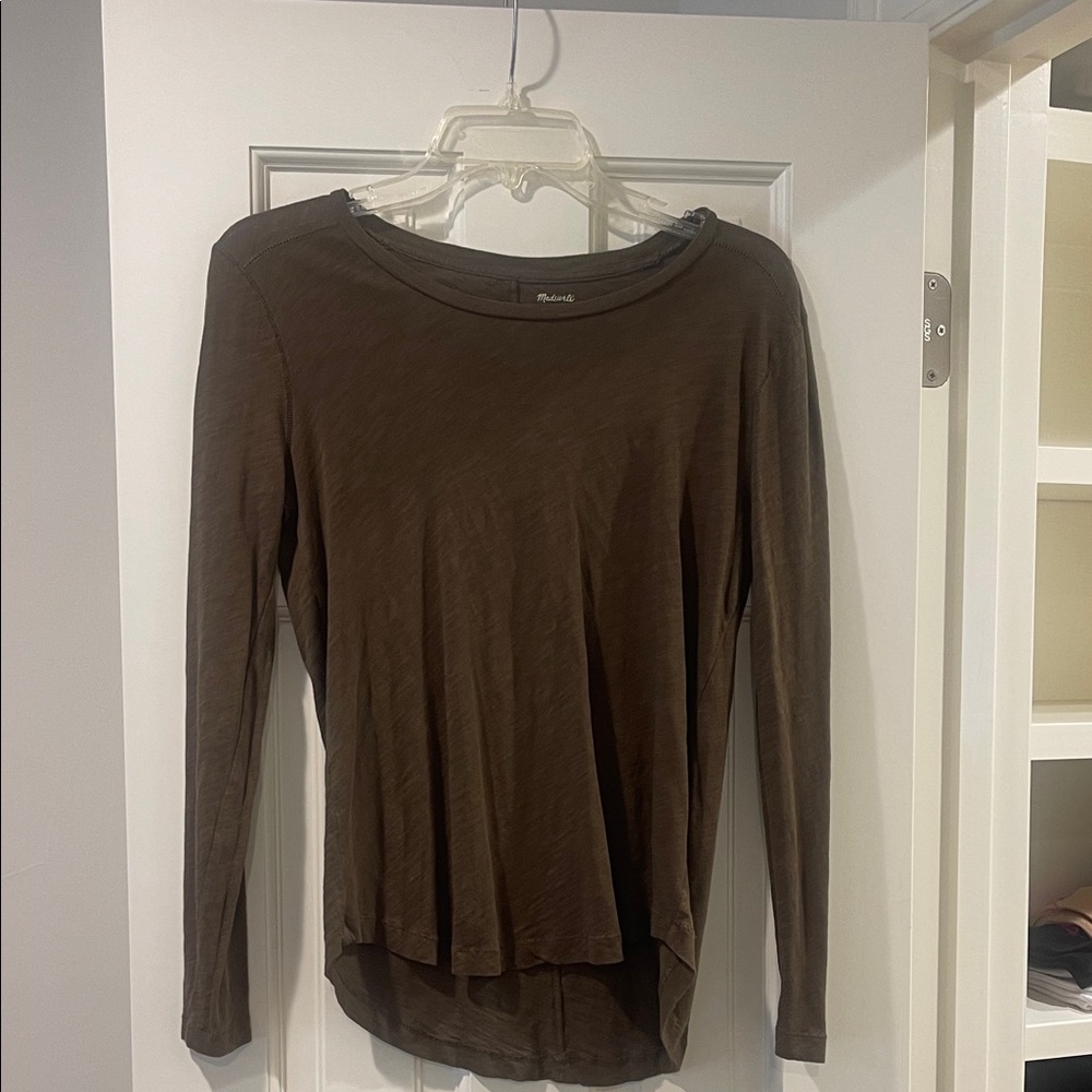 Madewell Olive Long Sleeve Top